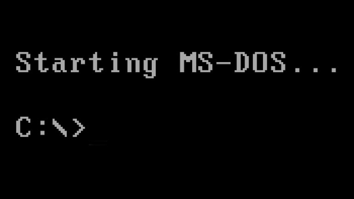 MS-DOS command prompt